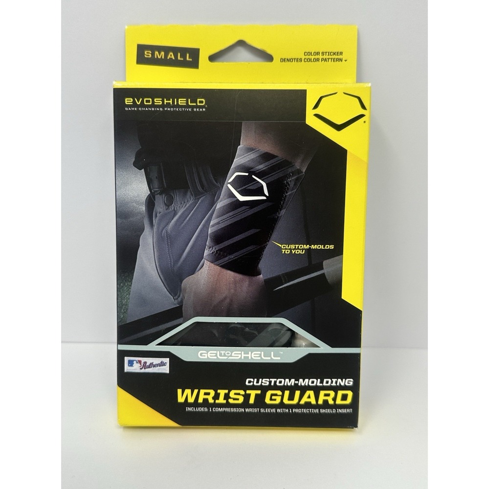 NEW!! EvoShield MLB Sz S Protective Wrist Guard Gray Striped S7